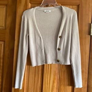 Cream color Garage Crop cardigan/sweater Size Small